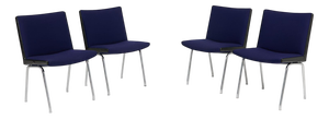 Vintage Airport Chairs by Hans J. Wegner, Set of 4