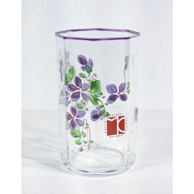 Hand-Painted Glasses by Carlo Moretti, Set of 34 For Sale - Image 17 of 18