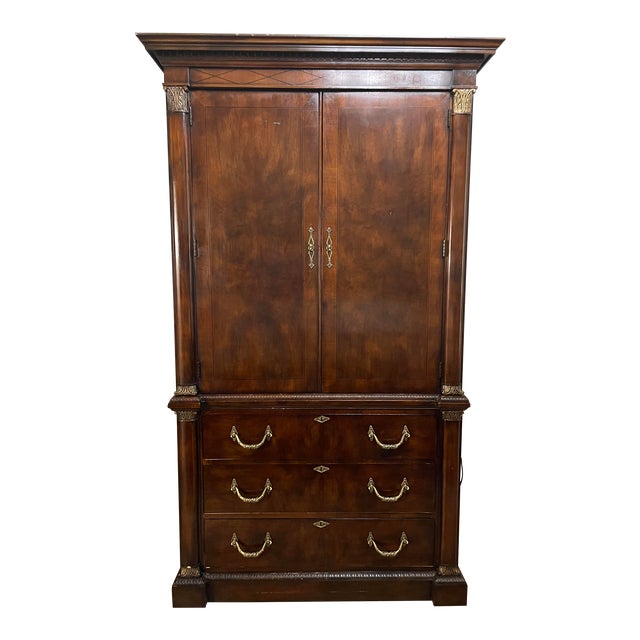Henredon Wooden Armoire Entertainment Center Chairish