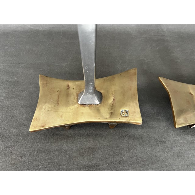 Brown Brutalist Candleholders Cartuja Model by David Marshall, 1970s, Set of 2 For Sale - Image 8 of 12