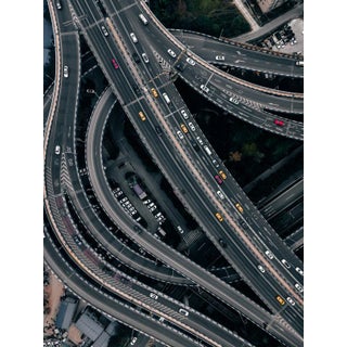 Aerialperspective Images, Top View of Road Intersection and Busy Overpass, Photograph For Sale