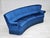 Danish 3-Seater Curved Sofa in Blue Furniture Velour & Beech Wood Legs, 1960s For Sale - Image 12 of 17