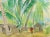 1940s Stephane Magnard, French Watercolor - Tropical Village For Sale - Image 5 of 5