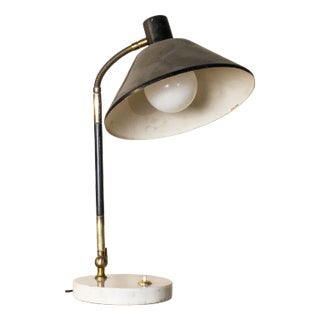 Circular Marble Base Lamp Lighting in Metal from Stilux Milano, 1950s For Sale