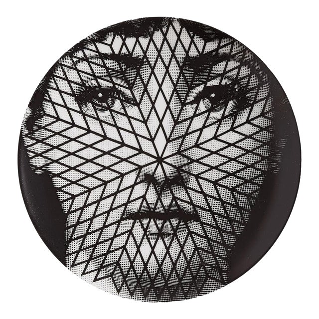 Piero Fornasetti Tema E Variazioni Porcelain Plate 294 For Sale