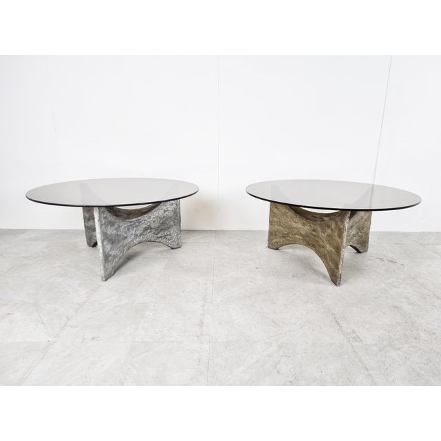 Brutalist Coffee Tables, 1970s, Set of 2 For Sale - Image 4 of 11