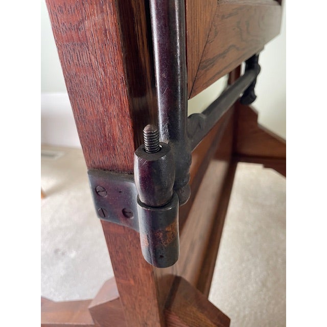 1920s 1920 Oak Trifold Dressing Room Mirror For Sale - Image 5 of 10
