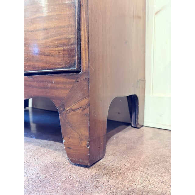 Antique Georgian Mahogany Bow Front Chest For Sale - Image 10 of 11