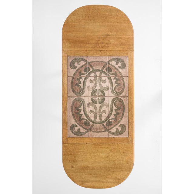 Wood Scandinavian Oak Coffee Table with Ceramic Tile Top, 1950s For Sale - Image 7 of 17