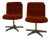 Rust-Colored Velvet Chairs, Italy, 1970s, Set of 2 For Sale