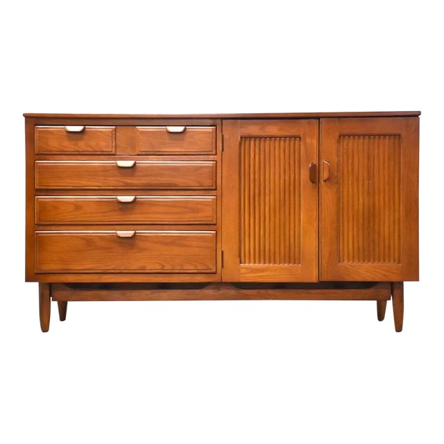 Mid Century Modern Chestnut Credenza For Sale