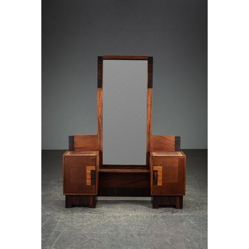 Brown Amsterdam School Vanity Table by Anton Hamaker for t Woonhuys For Sale - Image 8 of 16