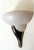 Art Deco Style Hand-Carved Alabaster and Brass Wall Sconces, 1980, Set of 2 For Sale - Image 12 of 15