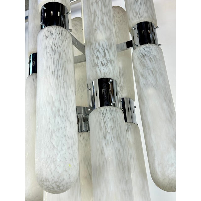 Italian Metal and Murano Glass Chandelier by Aldo Nason for Mazzega, 1970s For Sale - Image 13 of 16
