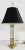 Grand vintage Mid Century Hollywood Regency style table lamp made by Chapman featuring solid brass base and caps with...