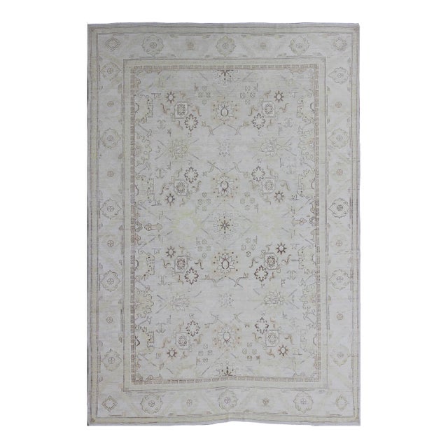 Transitional Tabriz Rug in Light Tones by Keivan Woven Arts, 9'9" X 13'8" For Sale
