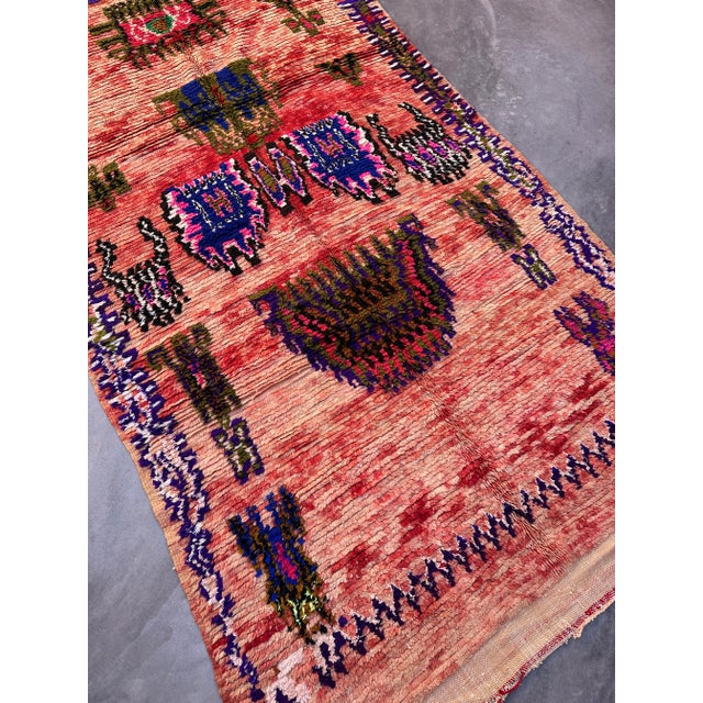 Abstract Vintage Moroccan Rug - 5'5" X 9'5" Ft For Sale In Cleveland - Image 6 of 10