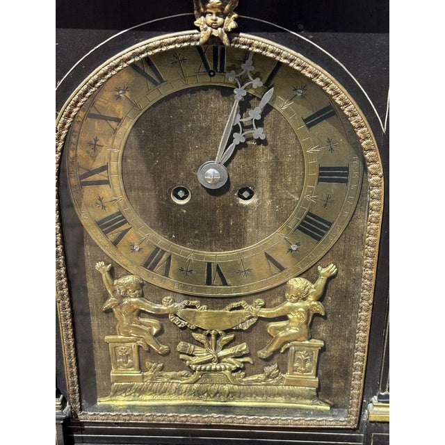 Black Victorian French Clock on Stand by Japy Frere For Sale - Image 8 of 17