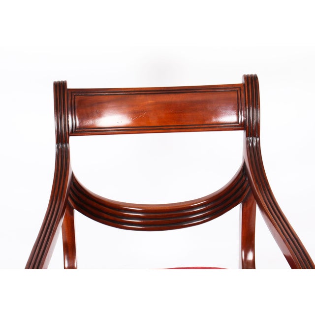 Vintage Regency Revival Swag Back Dining Chairs, Set of 12 For Sale - Image 11 of 18