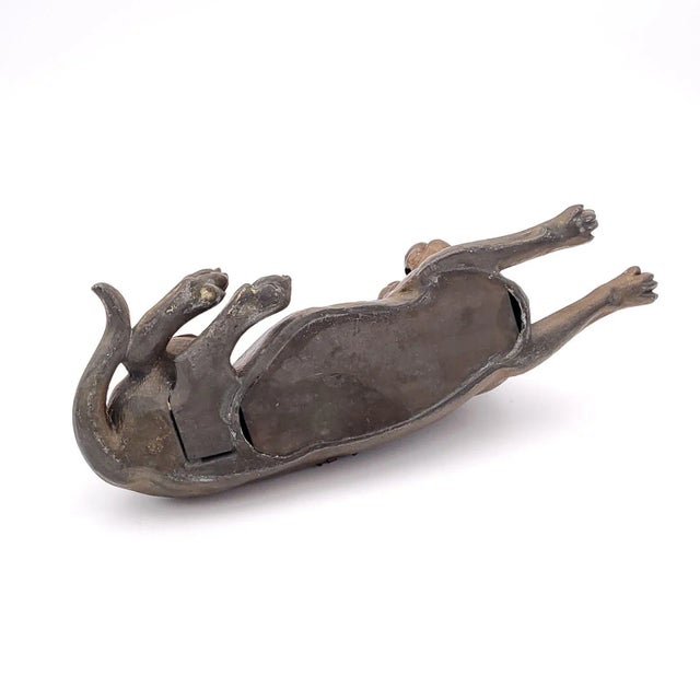 Victorian Inkwell in the Shape of a Dog, England Circa 1880 For Sale - Image 10 of 13