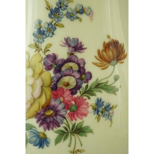 20th Century Antique Porcelain Vase with Floral Decoration from the Fürstenberg Factory, Germany, 1920s For Sale - Image 13 of 18