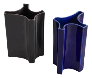 Mid-Century Vases by Angelo Mangiarotti for Fratelli Brambilla, 1960s, Set of 2