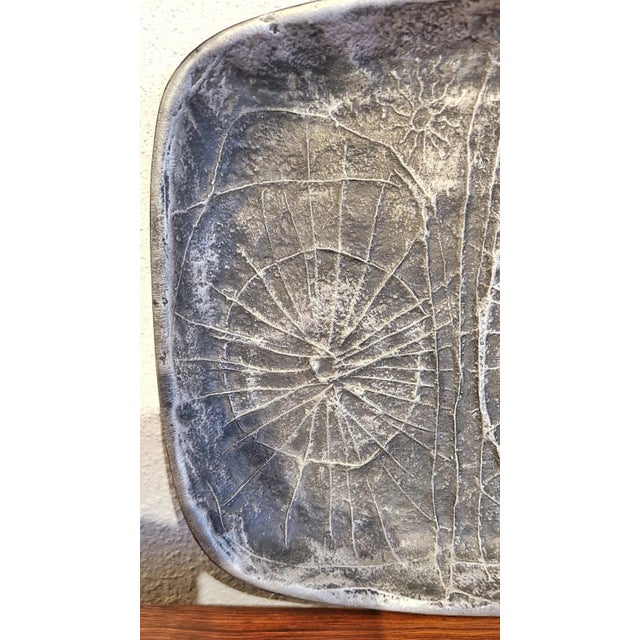 Metal Abstract Sand-Cast Aluminum Platter by Donald Drumm For Sale - Image 7 of 8