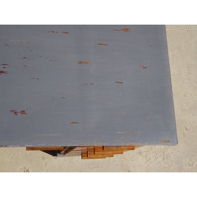 Vintage American Oak Desk, 1950s For Sale - Image 14 of 18