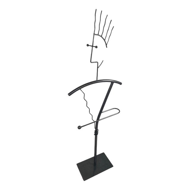 Postmodern Gray Valet Stand For Sale