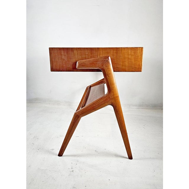 Mid-Century Handmade Wood Desk, Italy, 1950s For Sale - Image 6 of 15