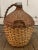 Italian Vintage Glass Bottle With Woven Wrap For Sale - Image 3 of 9