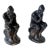 Mid 20th Century Armor Bronze Pair of ’The Thinker’ Bookends For Sale