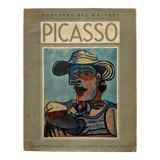 Pablo Picasso " Couleurs Des Maitres " Vintage 1946 First Edition Fine Art Lithograph Print French Modern Art Hardcover Book For Sale