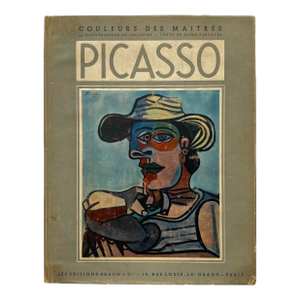 Pablo Picasso " Couleurs Des Maitres " Vintage 1946 First Edition Fine Art Lithograph Print French Modern Art Hardcover Book