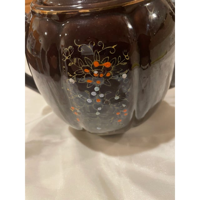 Vintage Brown Betty Redware Tea Pot, Made in Japan For Sale - Image 10 of 12