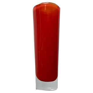 Mid-Century Scandinavian Glass Vase, 1960s For Sale