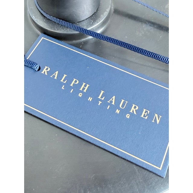 Bronze Ralph Lauren Modern Glass and Bronze Table Lamps, Pair For Sale - Image 8 of 8