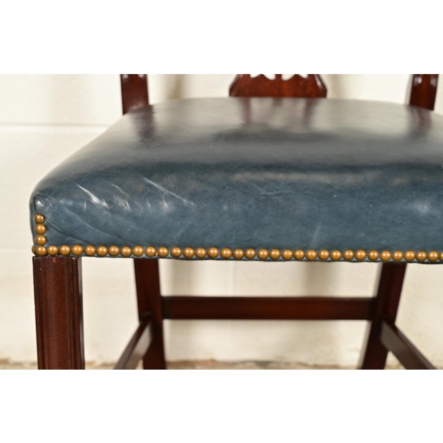 Brown Councill Craftsmen Georgian Carved Mahogany Dining Chairs, Set of Four For Sale - Image 8 of 13