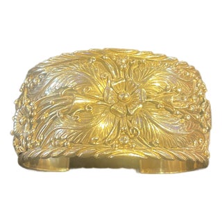 Vintage Native American Solid 14k Gold Cuff by George Begay For Sale