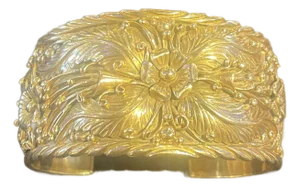 Vintage Native American Solid 14k Gold Cuff by George Begay