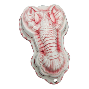 Vintage Abc Bassano Italy Red Lobster Ceramic Mold Large Hangable Wall Décor,
