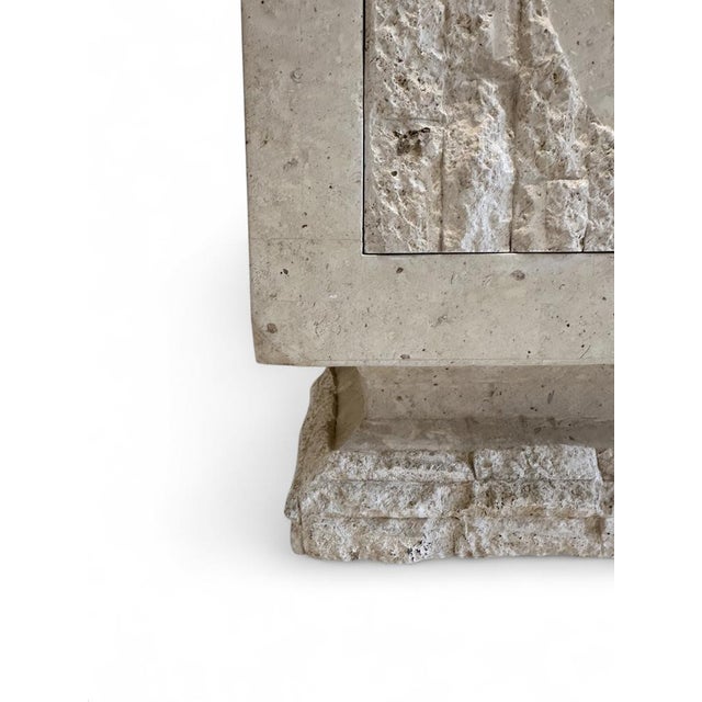 Travertine Tessellated Stone Sideboard by Renoir, 1980 For Sale - Image 11 of 15