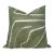 Graffito Linen Pillow Cover in Fern Green For Sale