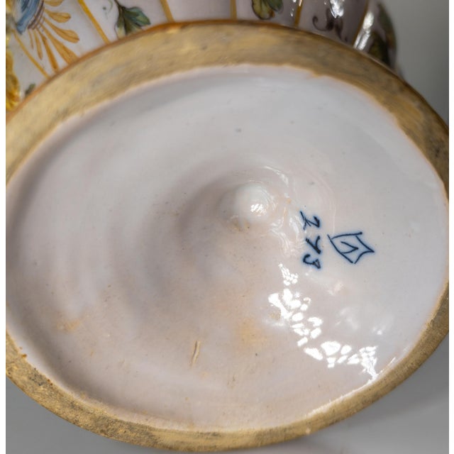 20th Century Renaissance Revival Italian Majolica Maiolica Faience Urn or Vase For Sale - Image 13 of 14