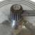 Metal 1930s Nickel Plated Accent Table Lamp With Frosted Bell Lamp Shade For Sale - Image 7 of 7