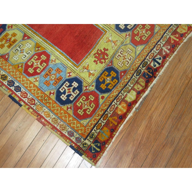 19th Century Zabihi Collection Turkish Melas Prayer Rug - 3'7" x 5'1" For Sale - Image 4 of 6