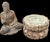 Late 19th Century Antique Chinese Polychrome Wood Buddha on Double Lotus Base Large 42” For Sale - Image 5 of 10