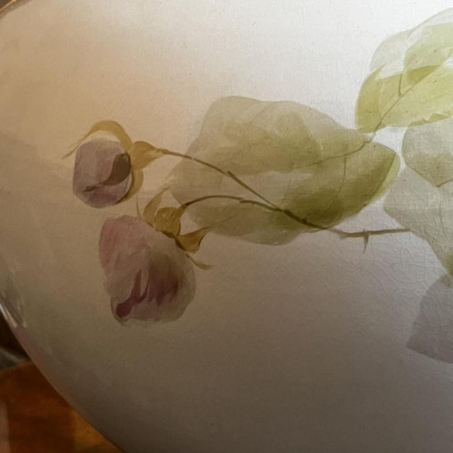 Large Earthenware Ceramic Roses Floral Planter, 1900s For Sale - Image 9 of 18