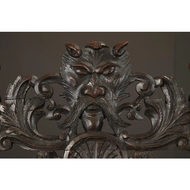 Traditional Set of Four 19th Century Renaissance Revival Carved Chairs With Cane Seats For Sale - Image 3 of 17