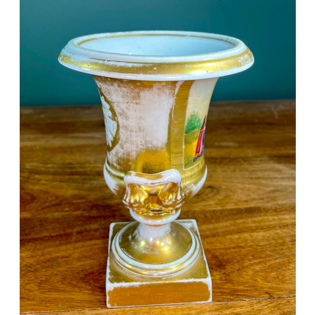 Antique Old Paris Porcelain Hand Painted Urn Vase For Sale In Orlando - Image 6 of 8